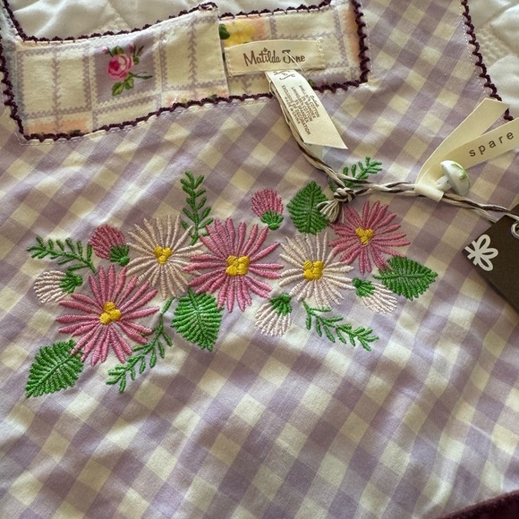 NWT Matilda Jane Enchanted Garden Prudence Gingham Tunic Top & Pants Sz 8 - Picture 6 of 6